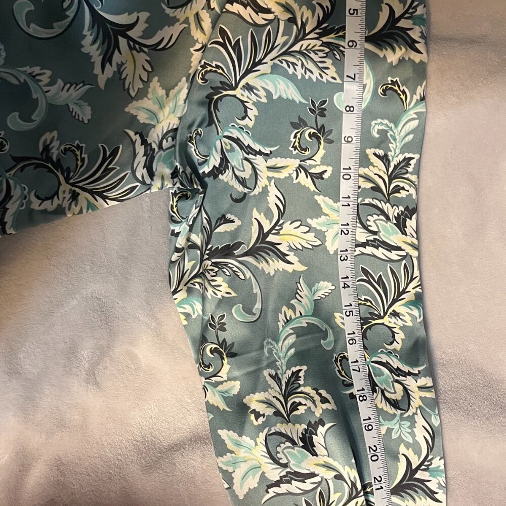 LOFT Elegant Floral Blouse - Mint Green - Picture 9 of 10